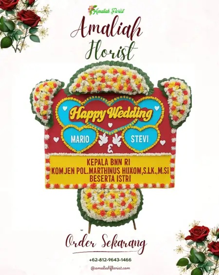 Papan Bunga Pernikahan Gedung Serbaguna Merak