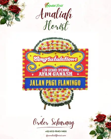 Sewa Papan Bunga Gedung Serbaguna Merak